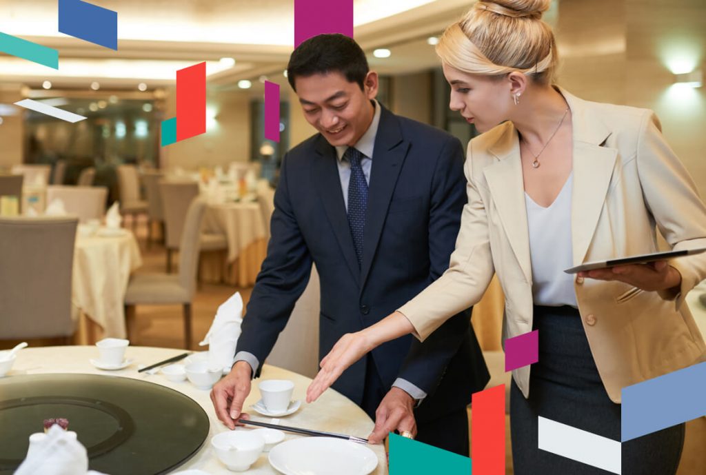 Business meeting discussing SPC Free Zone setup in UAE