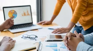 People discussing business setup in SPC Free Zone, UAE.