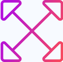 Abstract gradient arrows pointing outward