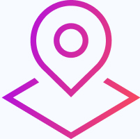 Stylized location pin icon symbolizing a business setup location.