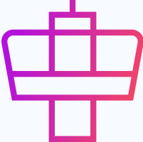 SPC Free Zone logo symbol, gradient design.