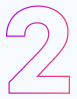 Illustration of the number 2 in gradient colors.