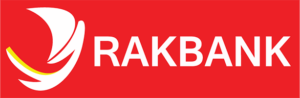 RAKBANK logo with red background